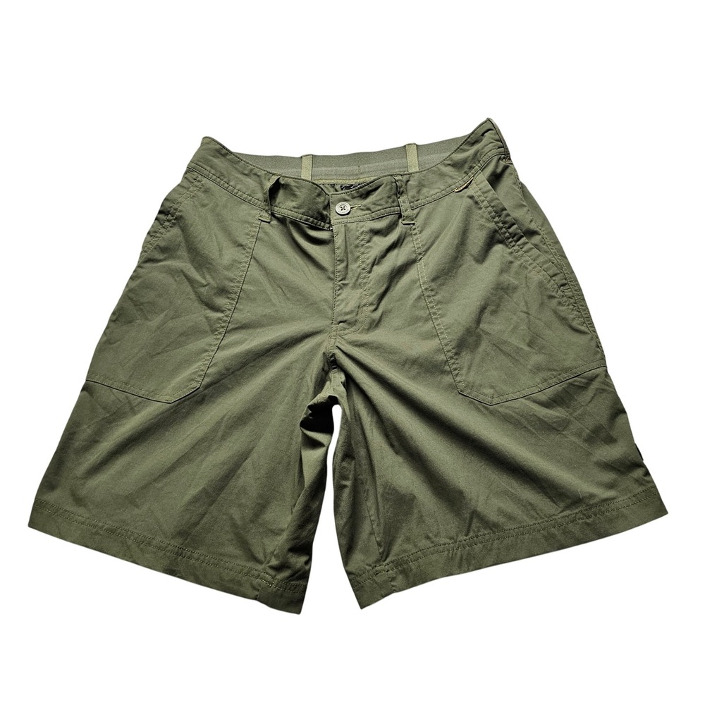 REI Co-op Sahara Hiking Shorts Womens 14 Olive Green Outdoor Stretch 23437-S24